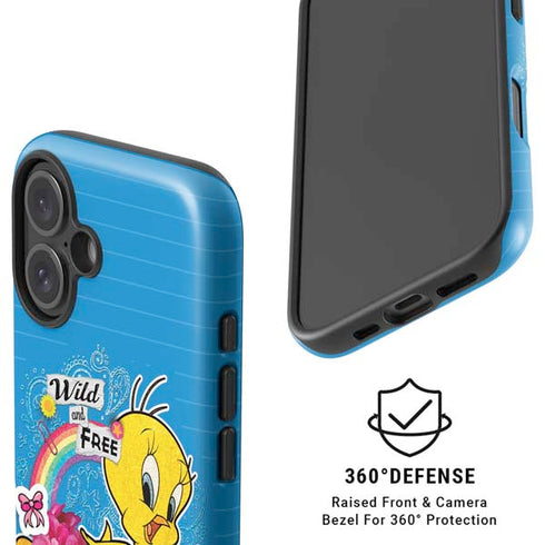 Looney Tunes Tweety Bird Wild and Free iPhone 16 Plus Magsafe Impact Case